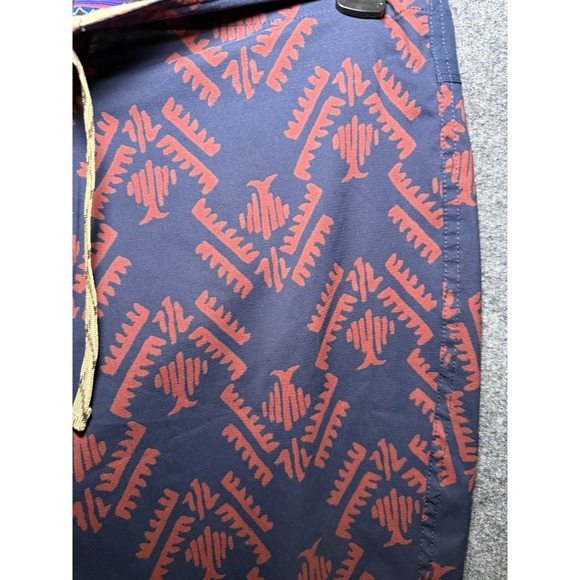 Patagonia Mens Navy Blue W Orange Print Board Shorts Swim Trunks Size 32 - Picture 3 of 10
